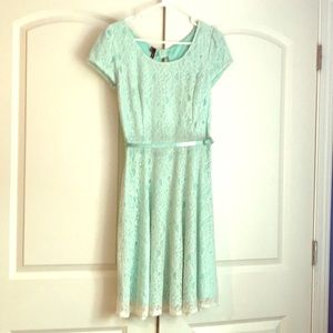 Mint lace dress